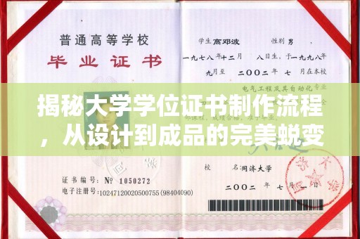 小店揭秘大学学位证书制作流程，从设计到成品的完美蜕变