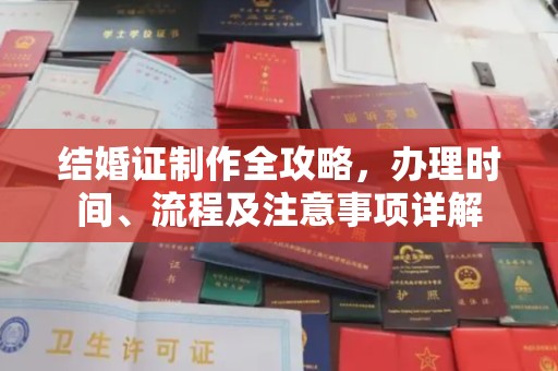 小店结婚证制作全攻略，办理时间、流程及注意事项详解